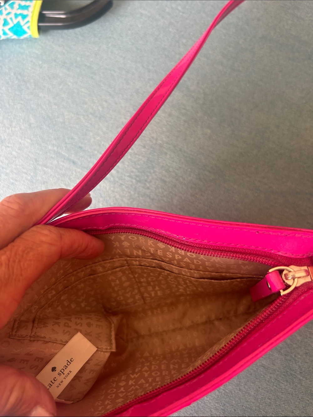 kate spade Hot Pink Patent Crossbody Bag - Picture 4 of 4
